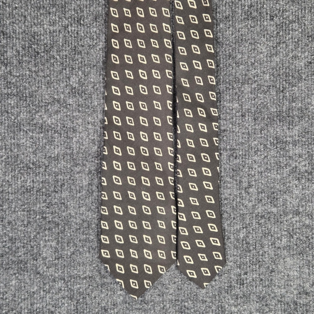 Ralph Lauren Purple Label Tie Mens Italy Handmade 100% Linen Geometric Diamond